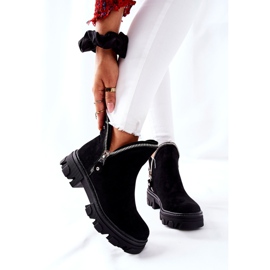FI1 Bottines Femme Rhythm Noires Découpes En Daim le noir 5