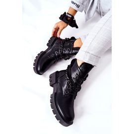 FB2 Bottes en cuir Workers Black Izzy le noir 1