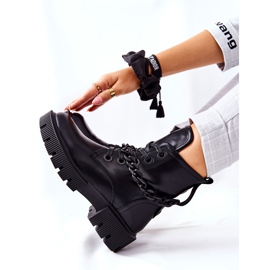 FB2 Bottes en cuir Workers Black Izzy le noir 2