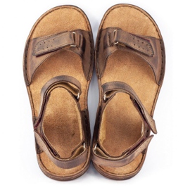 Sandales en cuir pour hommes Komodo 881K marron brun 3