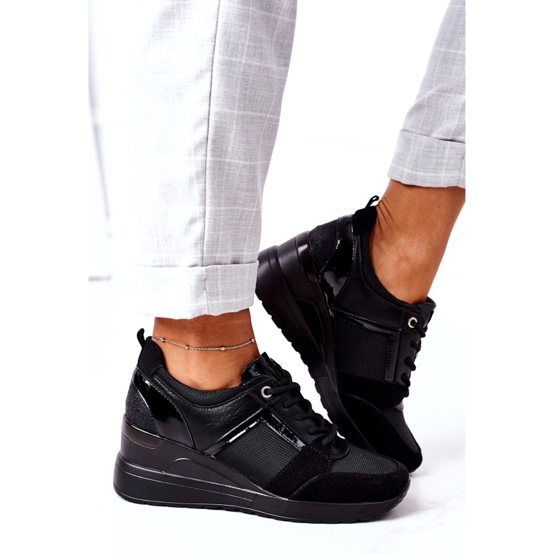 Baskets Compensées Vinceza 10606 Noir le noir 3