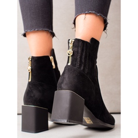 Goodin Bottes élégantes à talon mat le noir 1