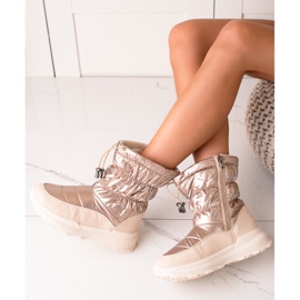 TRENDI Bottes de neige dorées à la mode 2