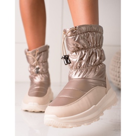 TRENDI Bottes de neige dorées à la mode d'or 1
