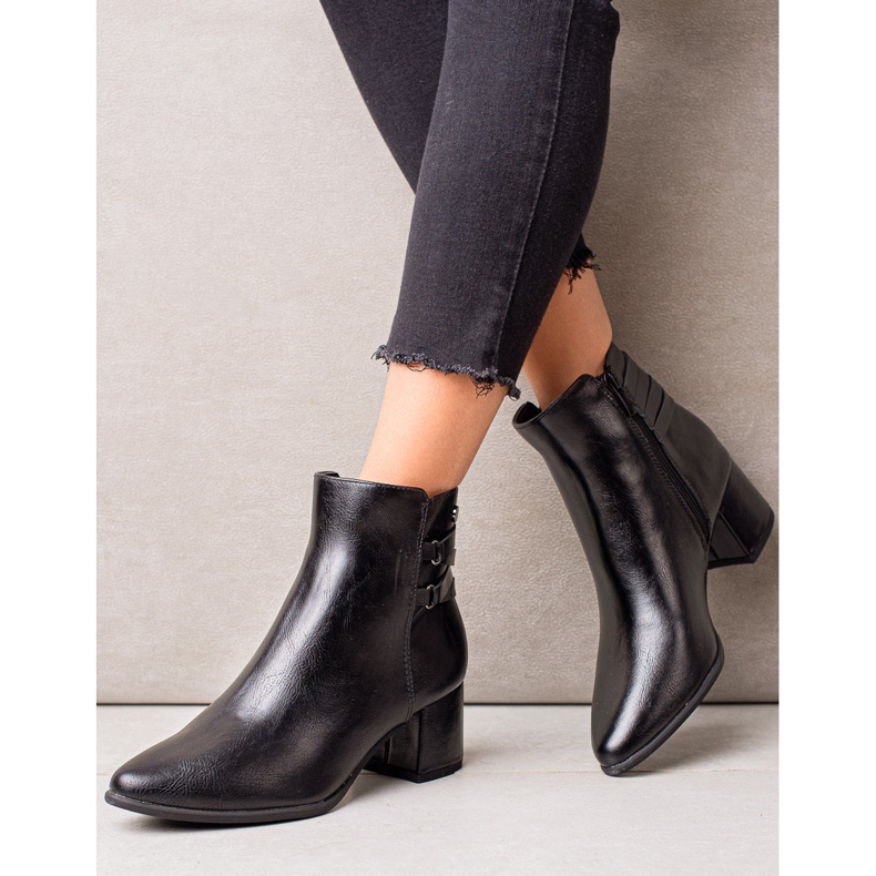 Goodin Bottes classiques en éco-cuir noir 1