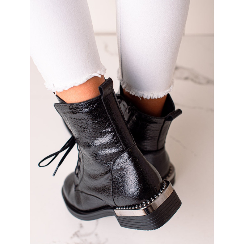 W. Potocki Bottines élégantes à lacets Potocki le noir 2