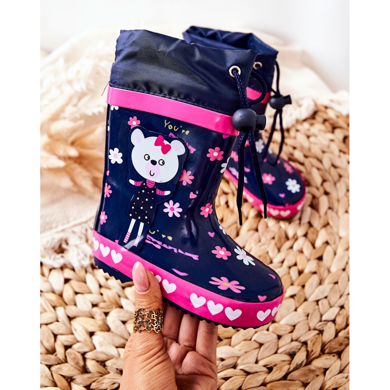 Galoches en caoutchouc pour enfants Bleu marine Zinstina's Bear 1