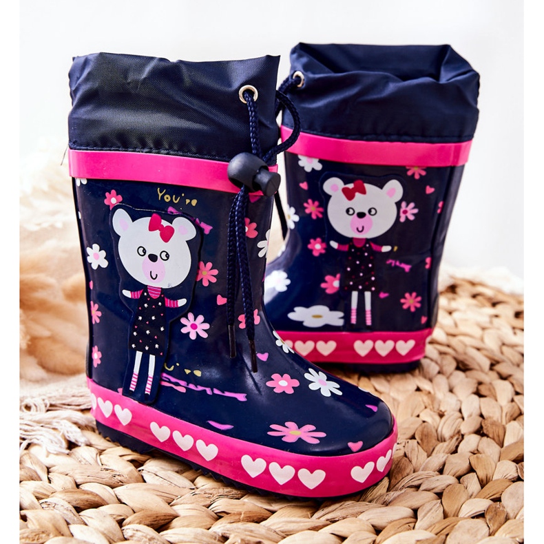 Galoches en caoutchouc pour enfants Bleu marine Zinstina's Bear 2