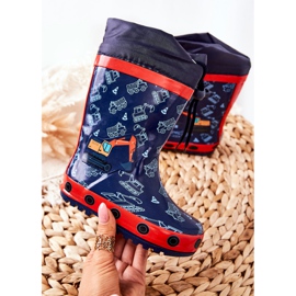 Bottes Wellington en caoutchouc pour enfants Pertris Excavator bleu marin 1 Bottes Wellington en caoutchouc pour enfants Pertris Excavator bleu marin 1