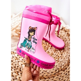 Bottes de pluie en caoutchouc pour enfants Rose Heilee Girl 1 Bottes de pluie en caoutchouc pour enfants Rose Heilee Girl 1