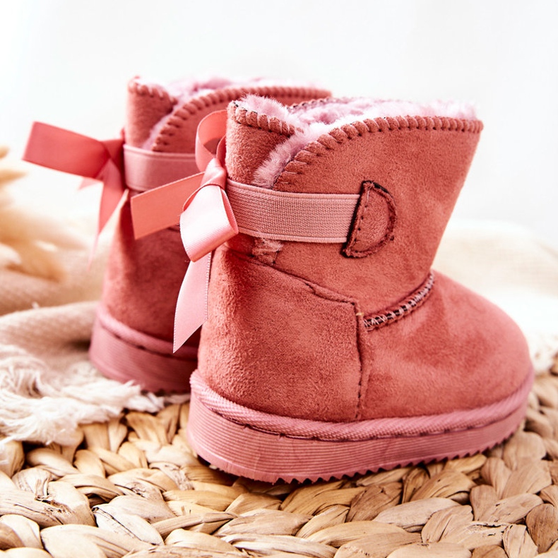 FR1 Bottes de neige chaudes pour enfants Rose Funky 2