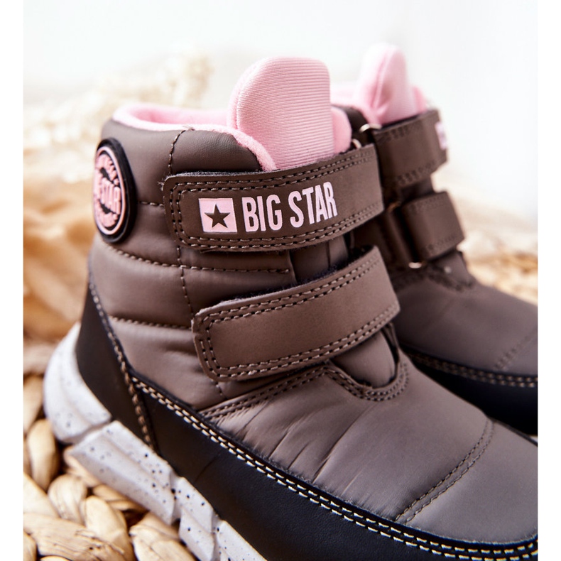 Bottes de neige pour enfants Memory Foam Big Star II374071 Szare noir gris 1