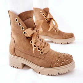 Lewski Shoes Bottes Daim Workery Lewski Chaussures Attachées 3069 Sable brun 4