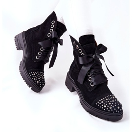 Lewski Shoes Bottes En Daim Workery Lewski Chaussures Attachées 3069 Noir 2