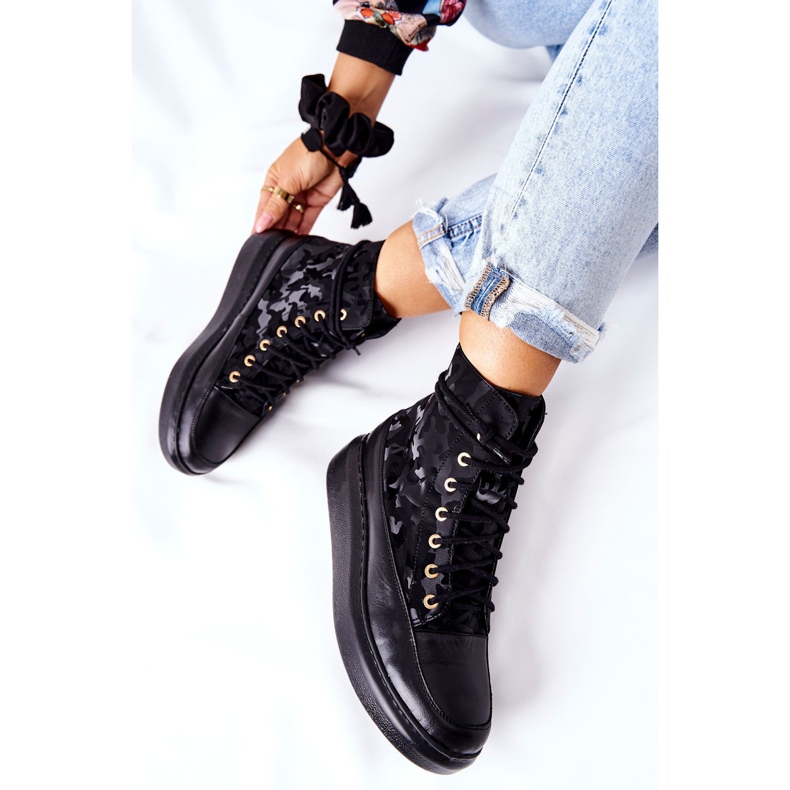 Lewski Shoes Chaussures Sport Cuir Lewski 3034 Noir Camo le noir 1