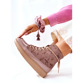 Lewski Shoes Chaussures Sport Cuir Lewski 3034 Beige Camo 2