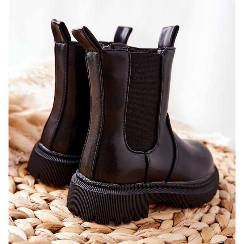 FR1 Bottes chaudes noires pour enfants Aletris 1