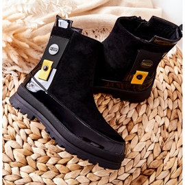 Apawwa Bottines Enfant Laquées Noires En Daim My Lovely le noir le noir 3