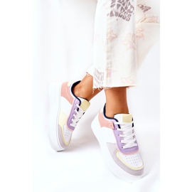 Chaussures De Sport Baskets Sur La Plateforme Blanc et Jaune Freedom multicolore 2