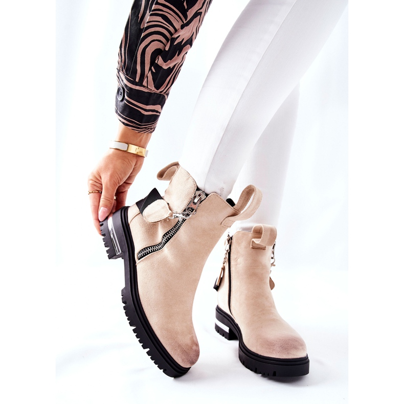 PS1 Bottines isolées avec fermeture éclair Beige Cortona 2 PS1 Bottines isolées avec fermeture éclair Beige Cortona 2