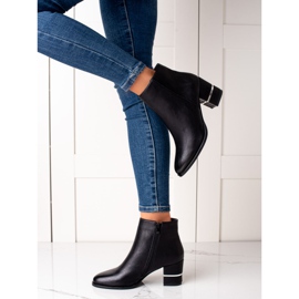 TRENDI Bottines élégantes à talons hauts le noir 1