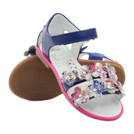Sandales gladiateur Bartek 19168 bleu marine multicolore rose multicolore 3