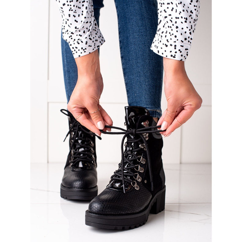 Janessa Imprimé serpent noir Workers le noir 1