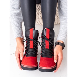 Bottines Artiker en cuir Rouge 1