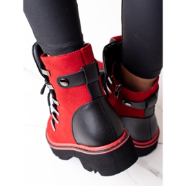 Bottines Artiker en cuir Rouge 2