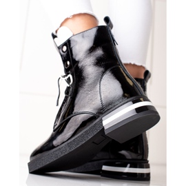 Bottines ARTIKER en cuir à la mode noir 2