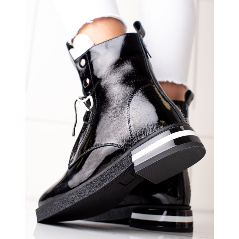 Bottines ARTIKER en cuir à la mode noir 2