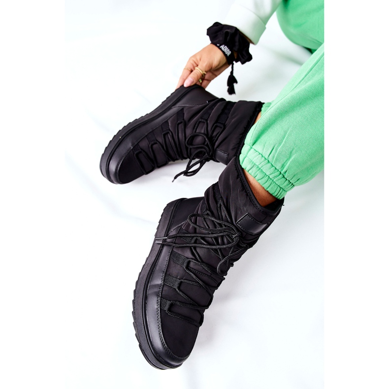 S.Barski Bottes de neige chaudes noires pour femmes Cironeus 1