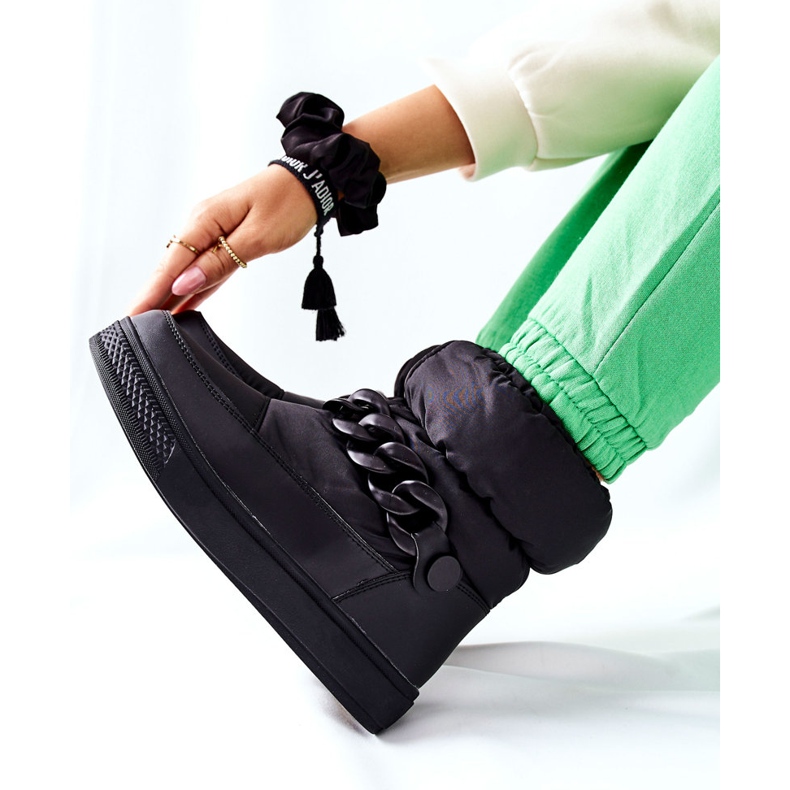 S.Barski Bottes de neige chaudes Khariche noires pour femmes le noir 2 S.Barski Bottes de neige chaudes Khariche noires pour femmes le noir 2