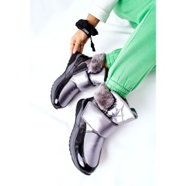 S.Barski Bottes de neige chaudes femme Gris Evamia argent 1