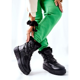 S.Barski Bottes de neige chaudes noires Gordian pour femmes noires 2