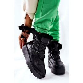 S.Barski Bottes de neige chaudes noires Gordian pour femmes noires 1