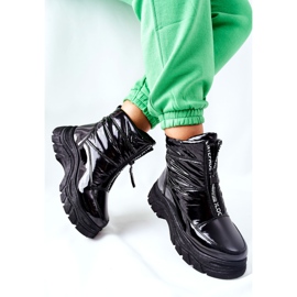 Vinceza Bottes Trappers noires pour femmes Echowen le noir 2