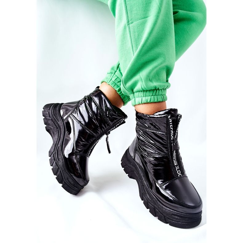 Vinceza Bottes Trappers noires pour femmes Echowen le noir 2