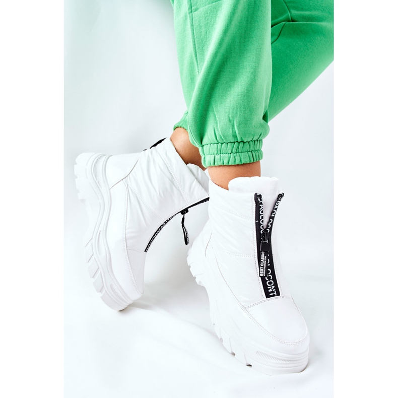 Vinceza Bottes Trappeuses Femme Blanc Echowen 2