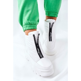 Vinceza Bottes Trappeuses Femme Blanc Echowen 1