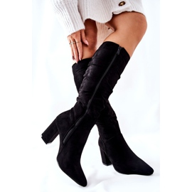 Vinceza Bottes noires en daim Dorelle noires 5