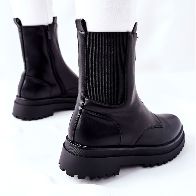 Vinceza Bottes chaudes noires Assuh pour femmes 1