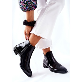 Bottines Chaudes Plates Laquées Sergio Leone BT540 Noir 2