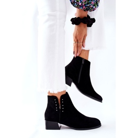 Bottes Chaudes En Daim Sergio Leone BT217 Noir le noir 3