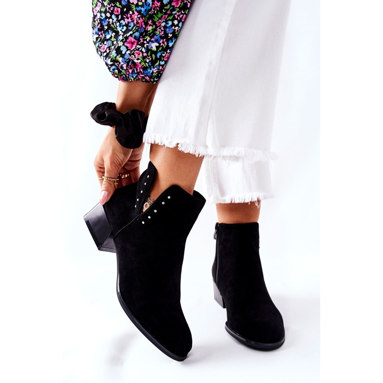 Bottes Chaudes En Daim Sergio Leone BT217 Noir le noir 1