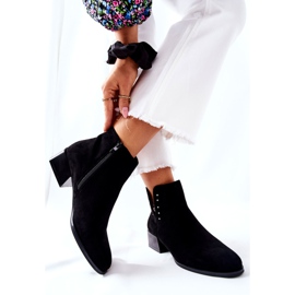 Bottes Chaudes En Daim Sergio Leone BT217 Noir le noir 2
