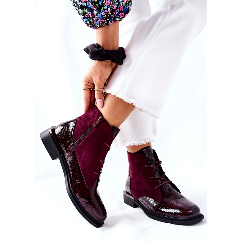 Bottes Chaudes En Daim Sergio Leone BT401 Bordeaux 2