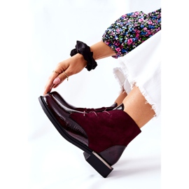 Bottes Chaudes En Daim Sergio Leone BT401 Bordeaux 5