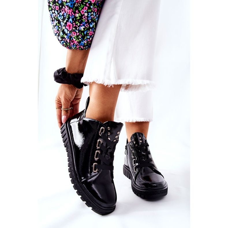 Chaussures Laquées Sergio Leone PB210 Noir 1