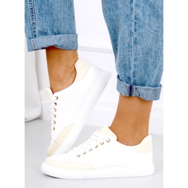 Baskets femme blanches 6110 Jaune 5